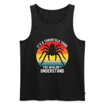 Tarantula - Men's Premium Organic Tank Top - black - Front - Michal (187cm)
