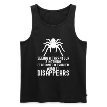 Tarantula - Men's Premium Organic Tank Top - black - Front - Michal (187cm)
