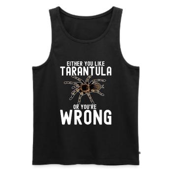 Tarantula - Men's Premium Organic Tank Top - black - Front - Michal (187cm)