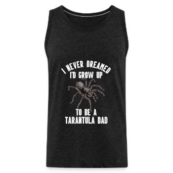Tarantula - Men's Premium Organic Tank Top - charcoal grey - Front - Alexander (188cm)