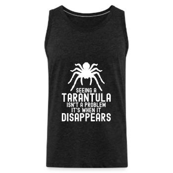 Tarantula - Men's Premium Organic Tank Top - charcoal grey - Front - Alexander (188cm)