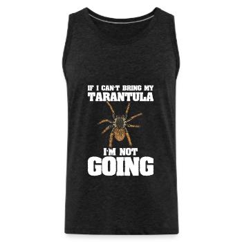 Tarantula - Men's Premium Organic Tank Top - charcoal grey - Front - Alexander (188cm)