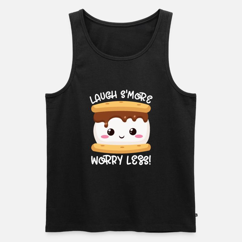 Marshmallow S'more - Männer Premium Bio Tank Top - Schwarz