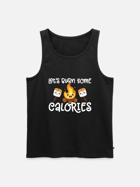 Marshmallow S'more - Men's Premium Organic Tank Top - black