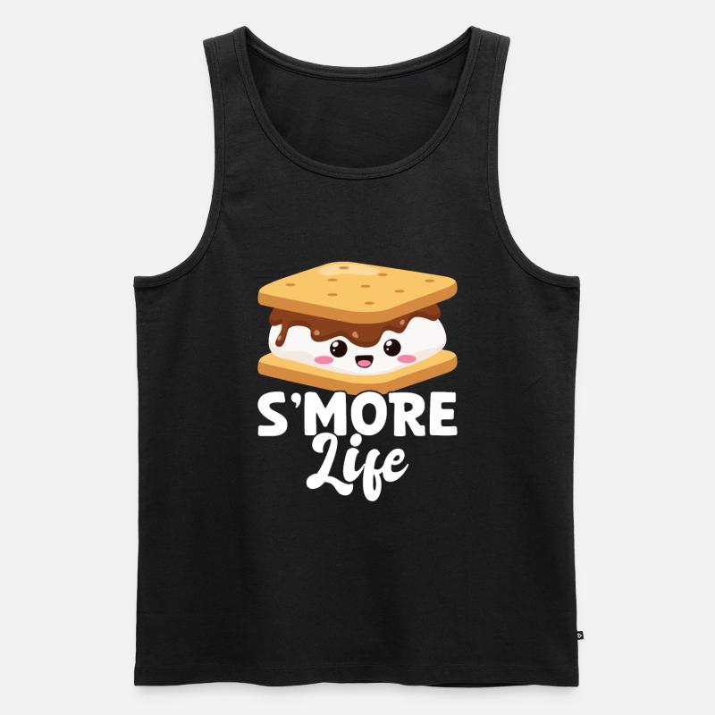 Marshmallow S'more - Männer Premium Bio Tank Top - Schwarz