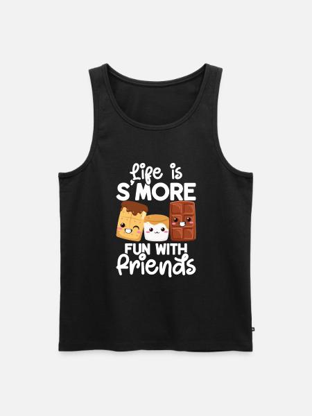 Marshmallow S'more - Men's Premium Organic Tank Top - black