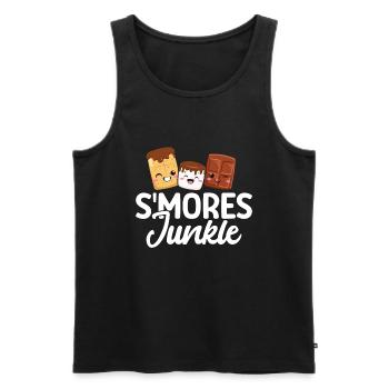 Guimauve S’more - Débardeur bio Premium Homme - noir - Devant - AI Model Male 178 light (178cm)