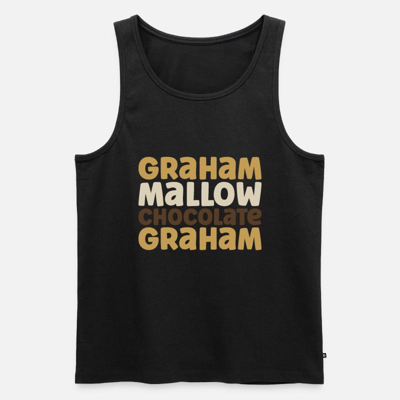 Marshmallow S'more - Männer Premium Bio Tank Top - Schwarz