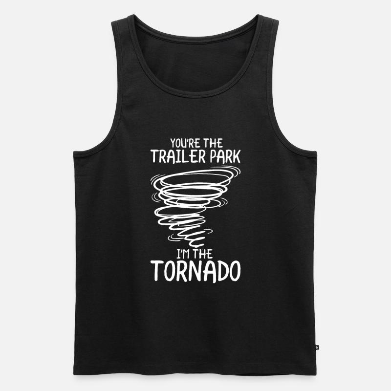 Tornado - Männer Premium Bio Tank Top - Schwarz