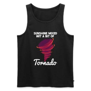 Tornado - Männer Premium Bio Tank Top - Schwarz - Vorne - AI Model Male 178 light (178cm)