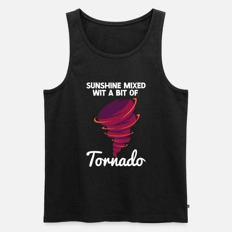 Tornado - Männer Premium Bio Tank Top - Schwarz