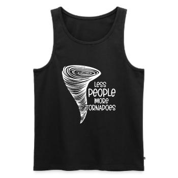 Tornado - Männer Premium Bio Tank Top - Schwarz - Vorne - AI Model Male 178 light (178cm)