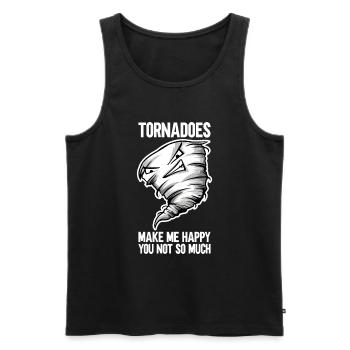Tornado - Männer Premium Bio Tank Top - Schwarz - Vorne - AI Model Male 178 light (178cm)
