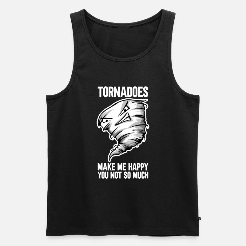 Tornado - Männer Premium Bio Tank Top - Schwarz