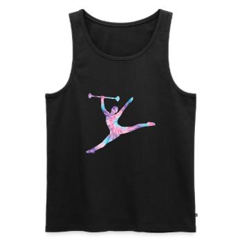Tambourstab swirling - Men's Premium Organic Tank Top - black - Front - AI Model Male 178 light (178cm)