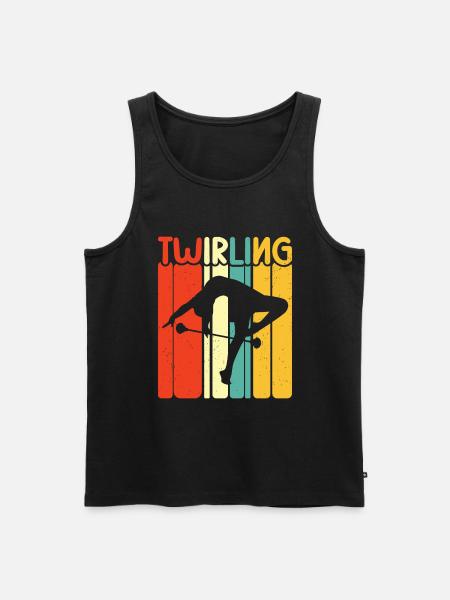 Tambourstab swirling - Men's Premium Organic Tank Top - black