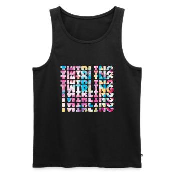 Tambourstab swirling - Men's Premium Organic Tank Top - black - Front - AI Model Male 178 light (178cm)
