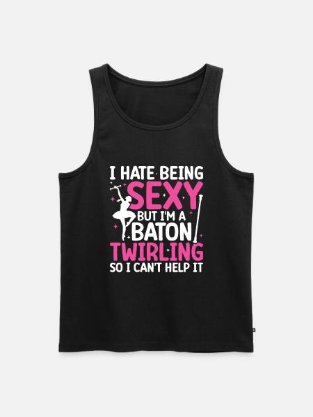 Tambourstab swirling - Men's Premium Organic Tank Top - black
