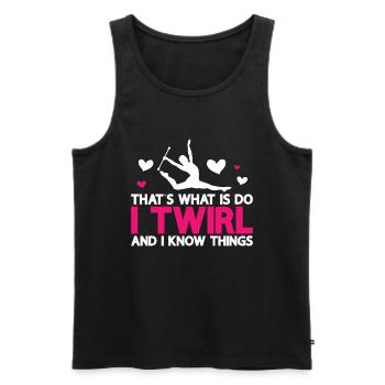 Tambourstab swirling - Men's Premium Organic Tank Top - black - Front - AI Model Male 178 light (178cm)