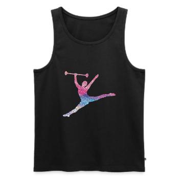 Tambourstab swirling - Men's Premium Organic Tank Top - black - Front - AI Model Male 178 light (178cm)