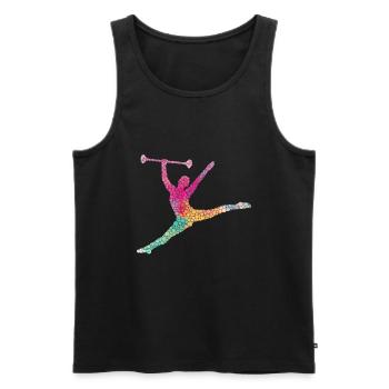Tambourstab swirling - Men's Premium Organic Tank Top - black - Front - AI Model Male 178 light (178cm)
