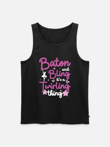 Tambourstab swirling - Men's Premium Organic Tank Top - black