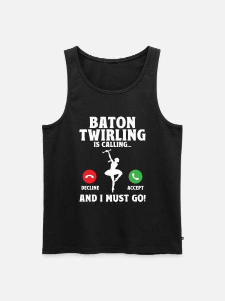 Tambourstab swirling - Men's Premium Organic Tank Top - black