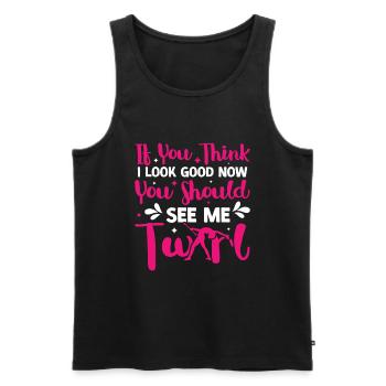 Tambourstab swirling - Men's Premium Organic Tank Top - black - Front - AI Model Male 178 light (178cm)