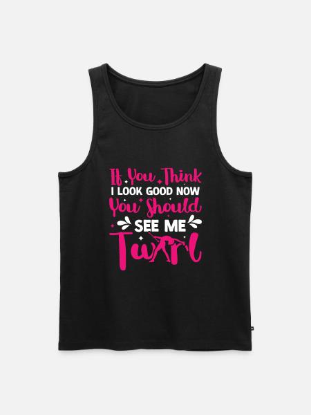 Tambourstab swirling - Men's Premium Organic Tank Top - black