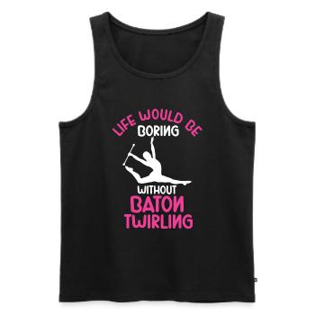 Tambourstab swirling - Men's Premium Organic Tank Top - black - Front - AI Model Male 178 light (178cm)