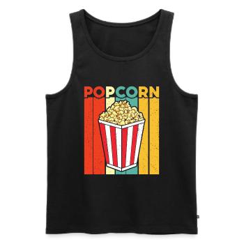 Pop-corn - Débardeur bio Premium Homme - noir - Devant - Michal (187cm)