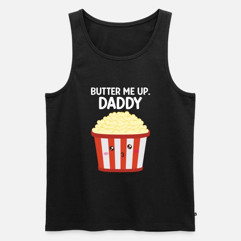 Popcorn - Männer Premium Bio Tank Top - Schwarz