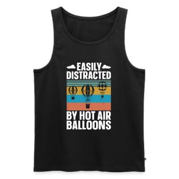 Heißluftballon Fahren - Männer Premium Bio Tank Top - Schwarz - Vorne - Michal (187cm)
