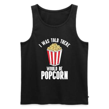Popcorn - Männer Premium Bio Tank Top - Schwarz - Vorne - Michal (187cm)