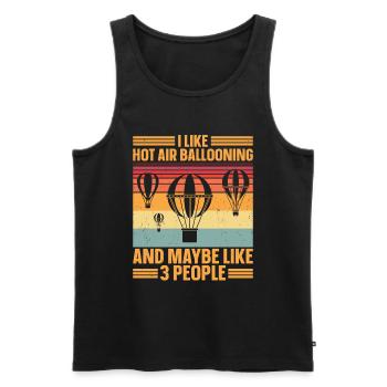 Heißluftballon Fahren - Männer Premium Bio Tank Top - Schwarz - Vorne - Michal (187cm)