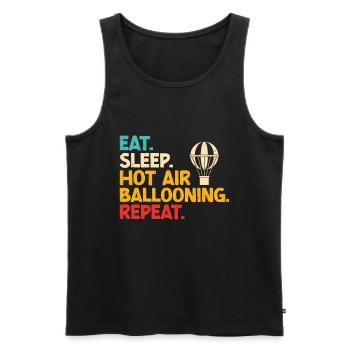 Heißluftballon Fahren - Männer Premium Bio Tank Top - Schwarz - Vorne - AI Model Male 178 light (178cm)