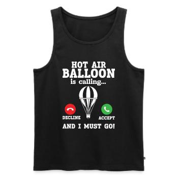 Heißluftballon Fahren - Männer Premium Bio Tank Top - Schwarz - Vorne - Michal (187cm)