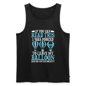 Heißluftballon Fahren - Männer Premium Bio Tank Top - Schwarz - Vorne - Michal (187cm)