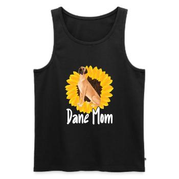 Great Dane Mom Sunflower Dane Lovers - Men's Premium Organic Tank Top - black - Front - AI Model Male 178 light (178cm)