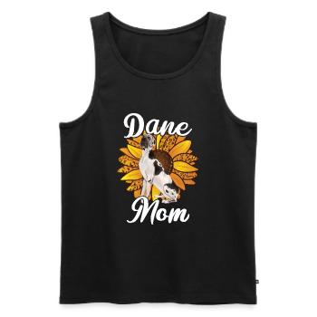 Great Dane Mom Sunflower Dane Lovers - Men's Premium Organic Tank Top - black - Front - AI Model Male 178 light (178cm)