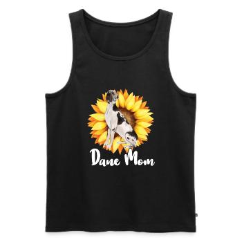 Great Dane Mom Sunflower Dane Lovers - Men's Premium Organic Tank Top - black - Front - AI Model Male 178 light (178cm)