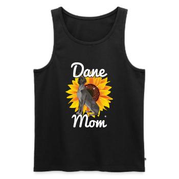 Great Dane Mom Sunflower Dane Lovers - Men's Premium Organic Tank Top - black - Front - AI Model Male 178 light (178cm)