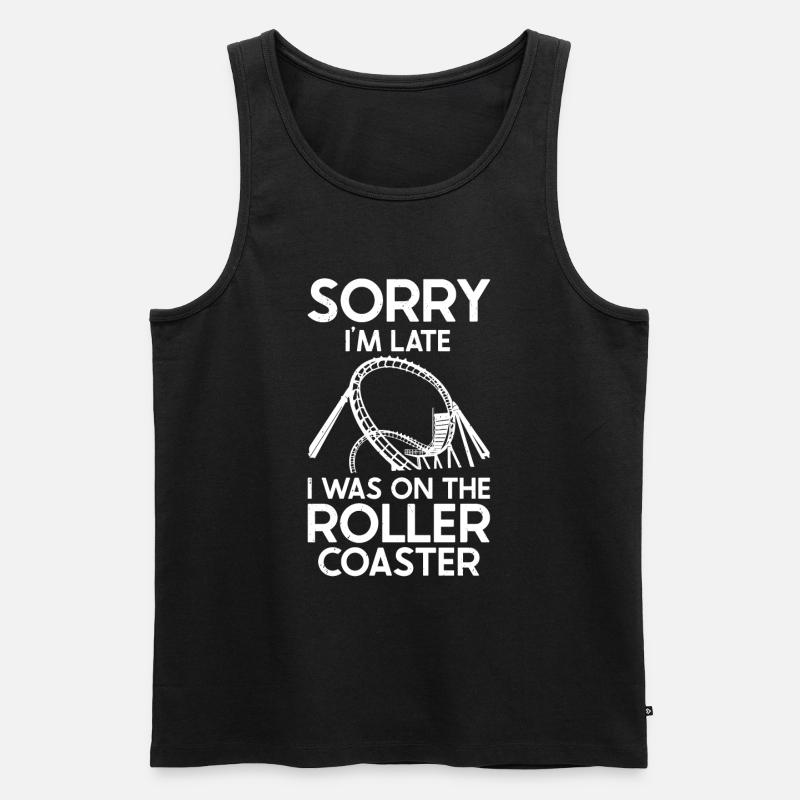 Achterbahn - Männer Premium Bio Tank Top - Schwarz