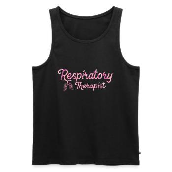 Respiratory therapists - Men's Premium Organic Tank Top - black - Front - Michal (187cm)