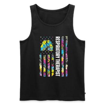 Respiratory therapists - Men's Premium Organic Tank Top - black - Front - Michal (187cm)