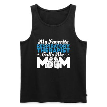 Respiratory therapists - Men's Premium Organic Tank Top - black - Front - Michal (187cm)