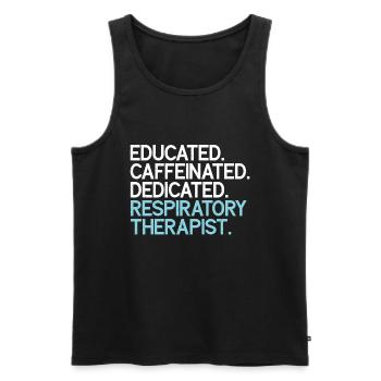 Respiratory therapists - Men's Premium Organic Tank Top - black - Front - Michal (187cm)