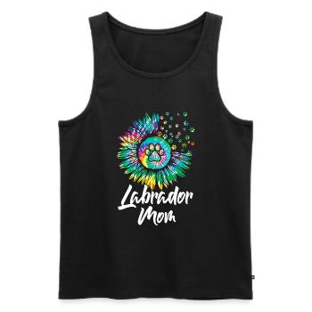 Mother Sunflower Labrador Retriever Dog - Men's Premium Organic Tank Top - black - Front - Michal (187cm)