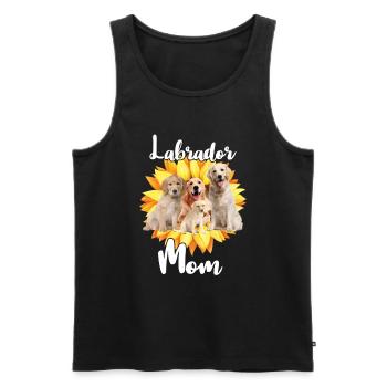 Mother Sunflower Labrador Retriever Dog - Men's Premium Organic Tank Top - black - Front - Michal (187cm)