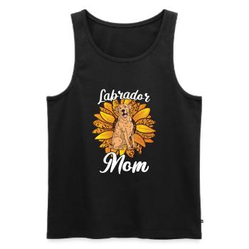 Mother Sunflower Labrador Retriever Dog - Men's Premium Organic Tank Top - black - Front - Michal (187cm)